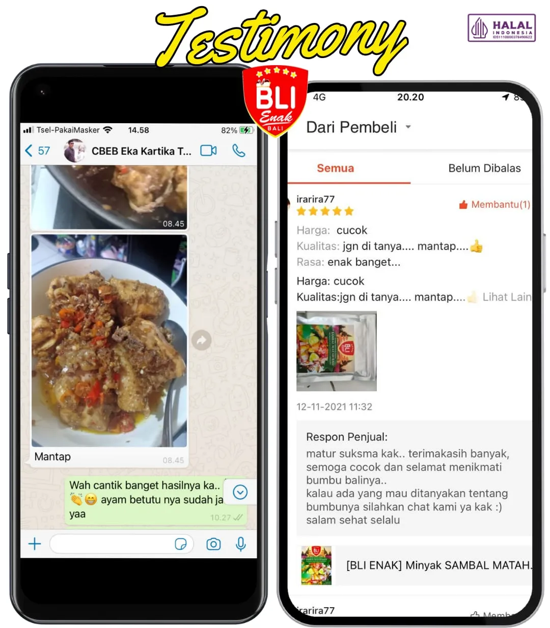 testimoni mantap bli enak bali