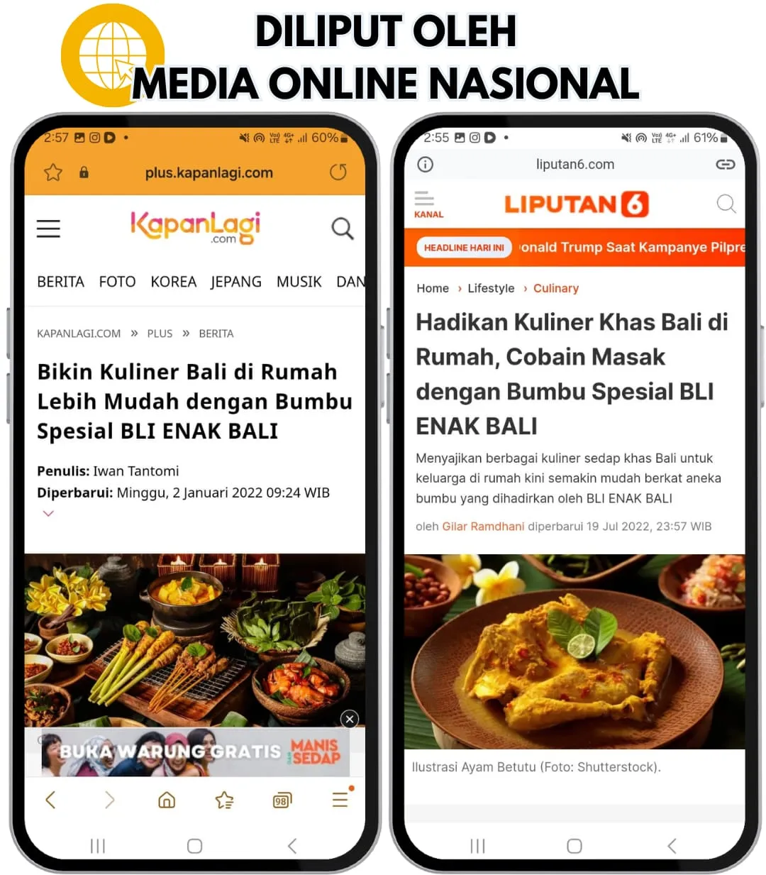 bli enak bali diliput media nasional