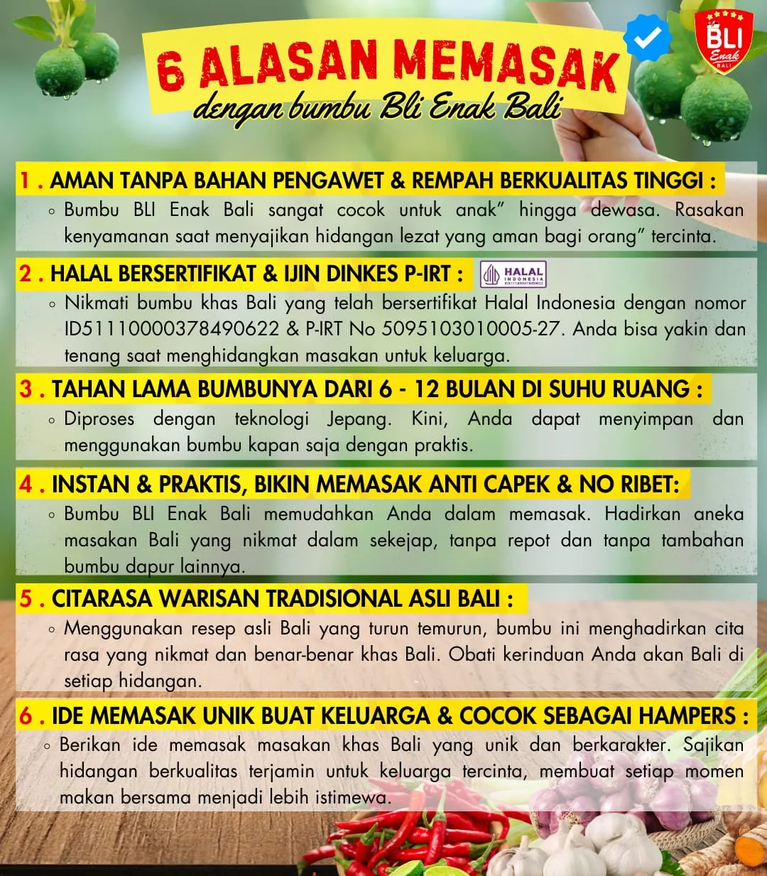 6 alasan memasak memakai bli enak bali