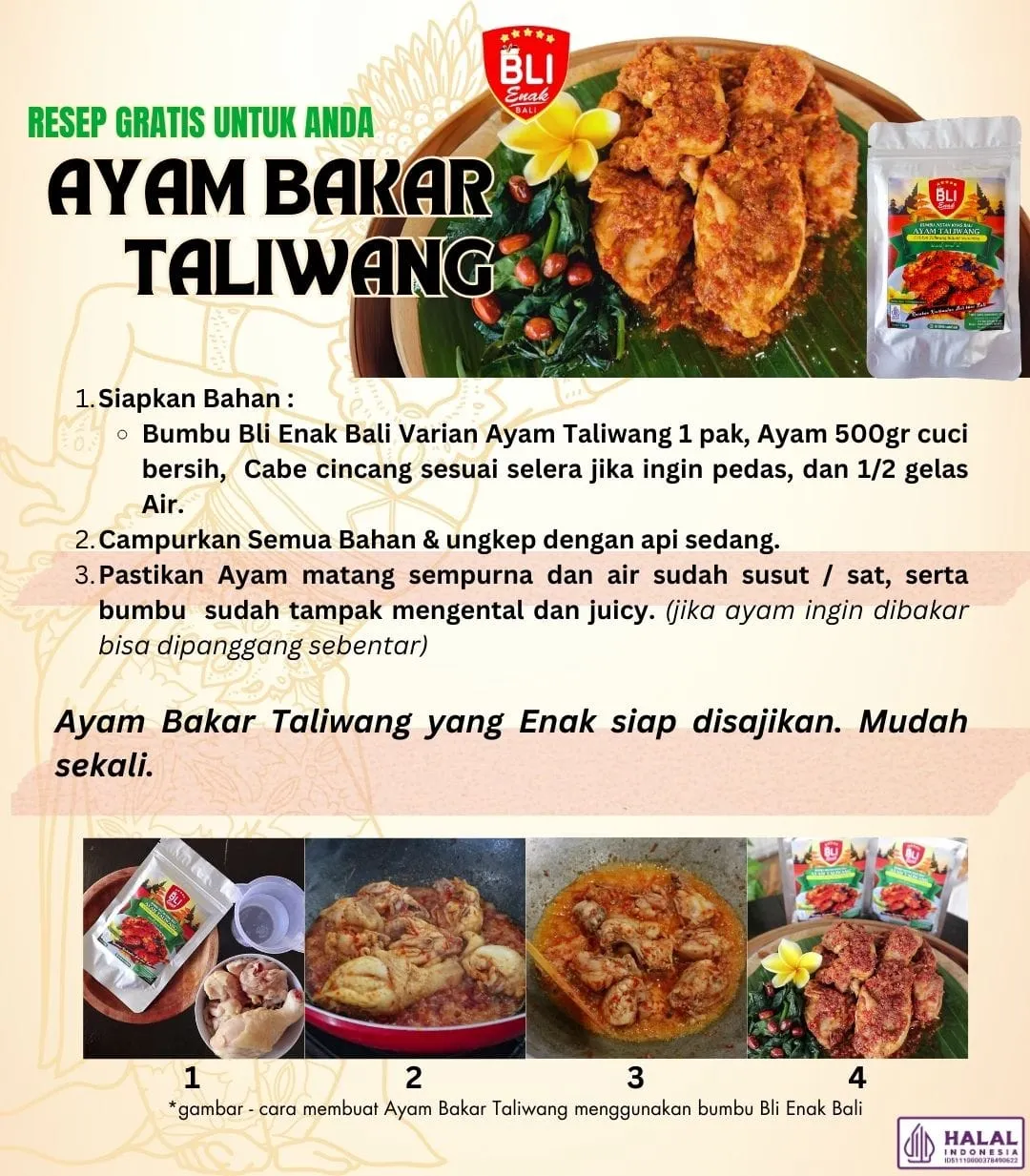 resep ayam bakar taliwang