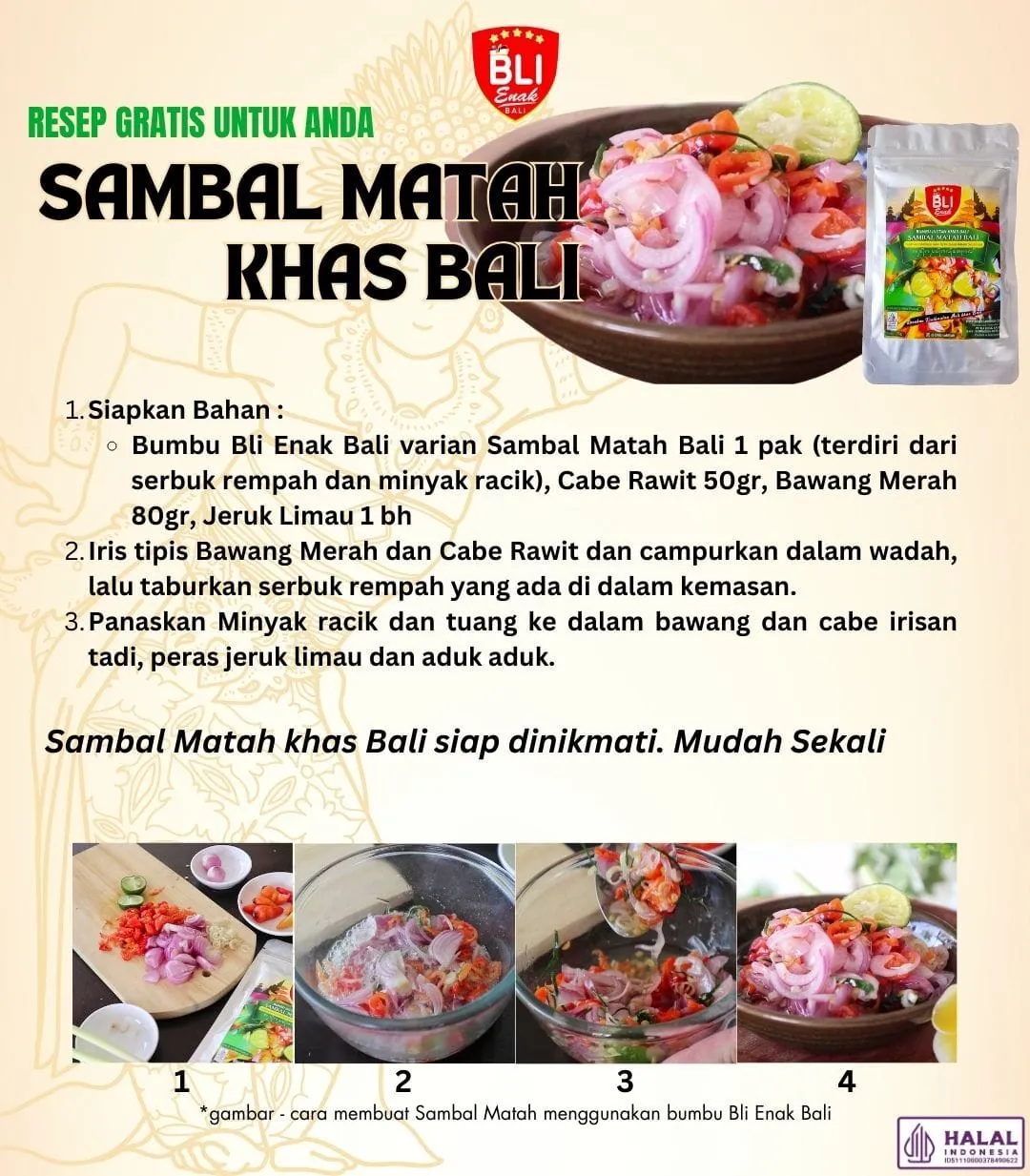 resep sambal matah khas bali